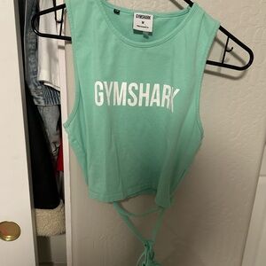 Gymshark Mint Green Tie up Top